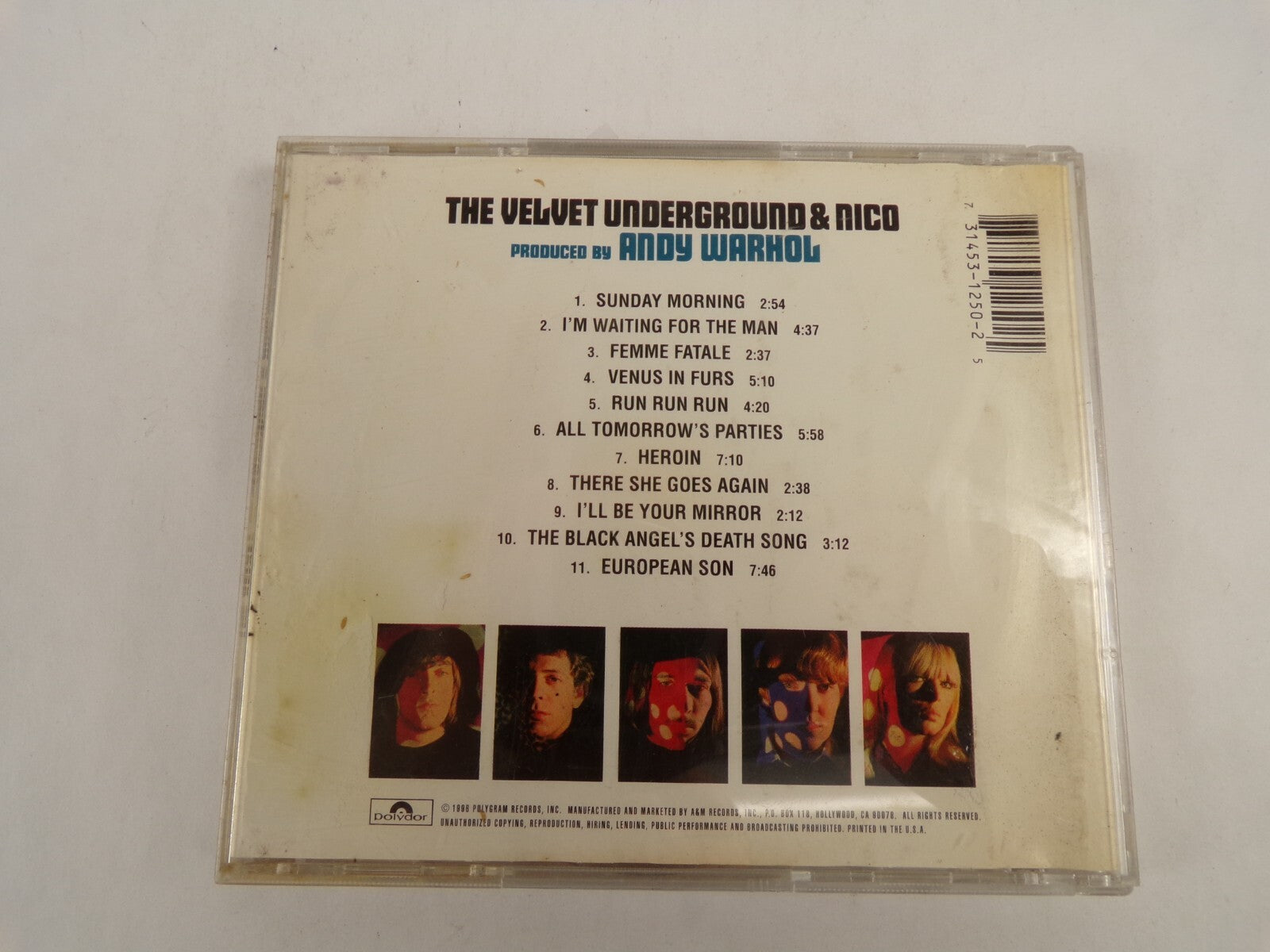 Andy Warhol Sunday Morning Venus In Furs Run Run Run Heroin Femme Fatale CD#51
