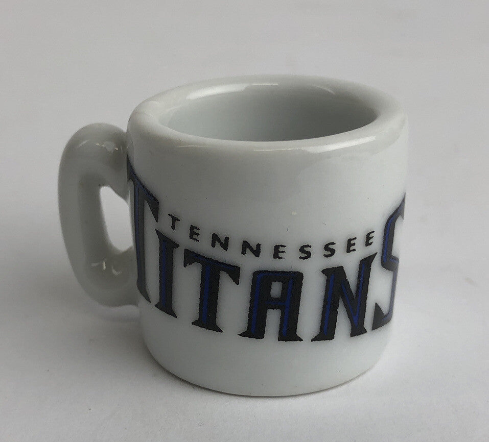 Vintage NFL Mini Coffee Cup Mug Tennessee Titans 1.25" Collectible Miniature