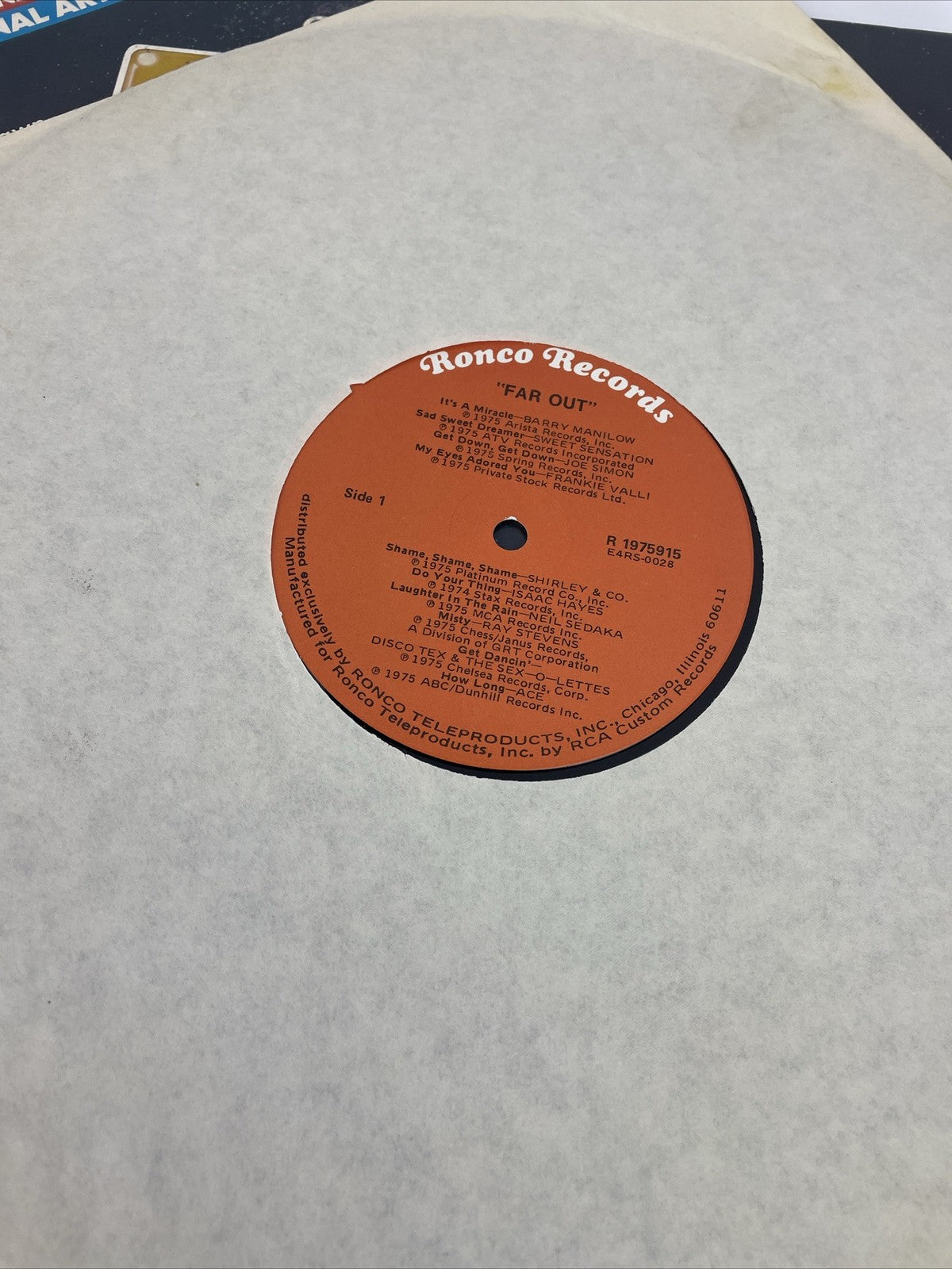 RONCO Presents "FAR OUT" As Seen on TV, R1975-915, 1975 VGC Manilow Sedaka
