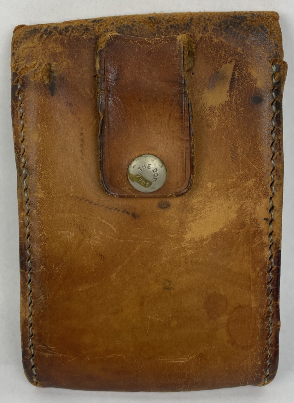Vintage U.S. Postal Service Brown Leather Belt Mail Carrier Pouch 6"x4" USA