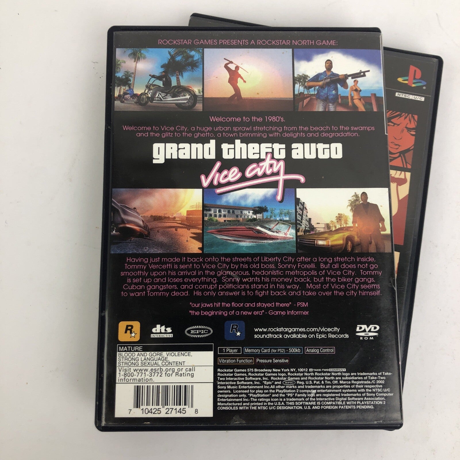 Grand Theft Auto III + GTA Vice City PS2 PlayStation 2 Includes 1 Manual - LOOK