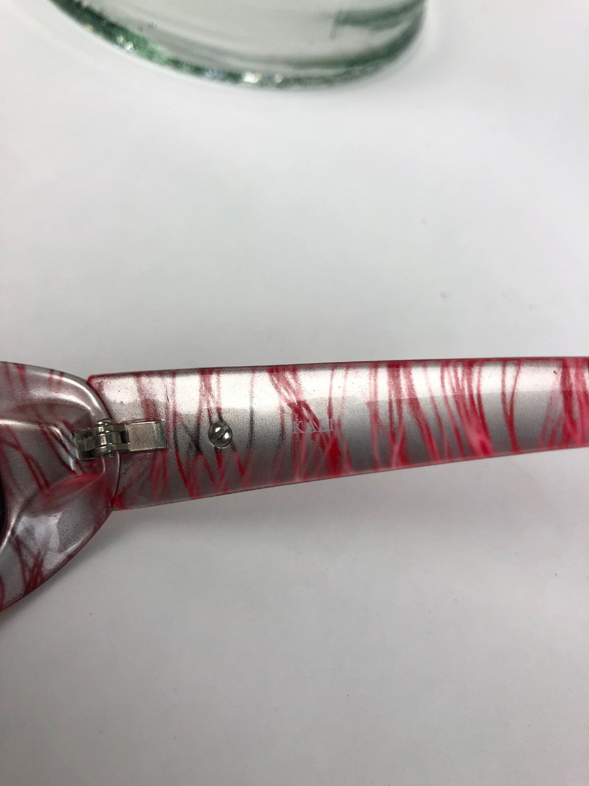 Rare DEVINE Eyewear Collection Red Silver Vintage Style Frames Sunglasses - DSO