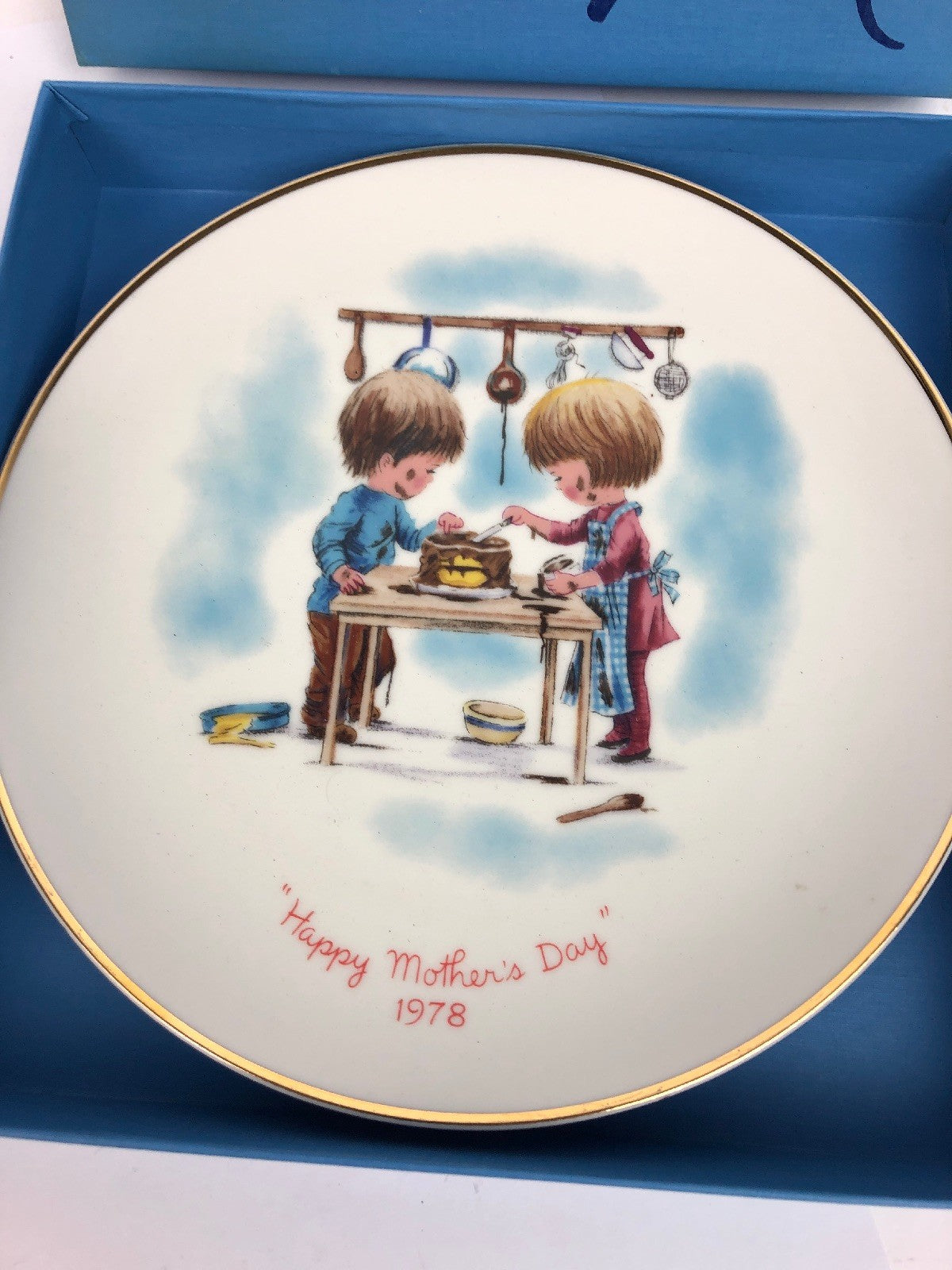 RARE EDNA HIBEL Plate: MOTHERS DAY PLATE Baronesse by Rosenthal 1978 Mint in Box