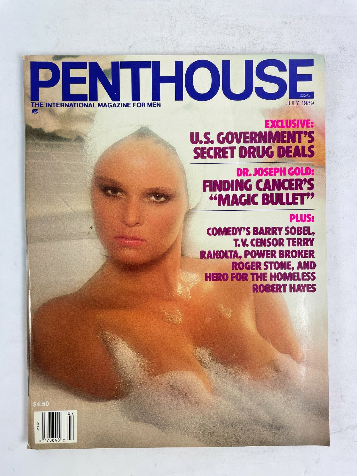 July 1989 Penthouse Magazine Dr.Joseph Gold Finding Cancers Magic Bullet Drug #O