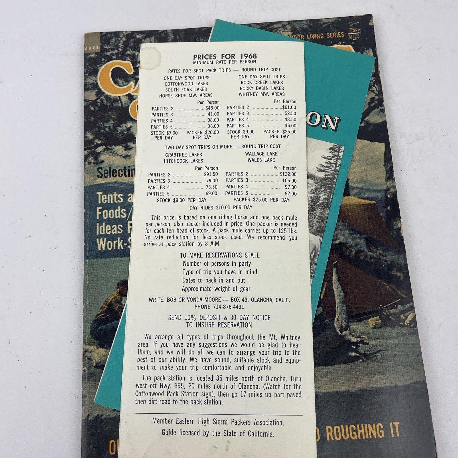 MACO Outdoor Living Series Camping Guidebook 1960s w High Sierra Brochures LOOK