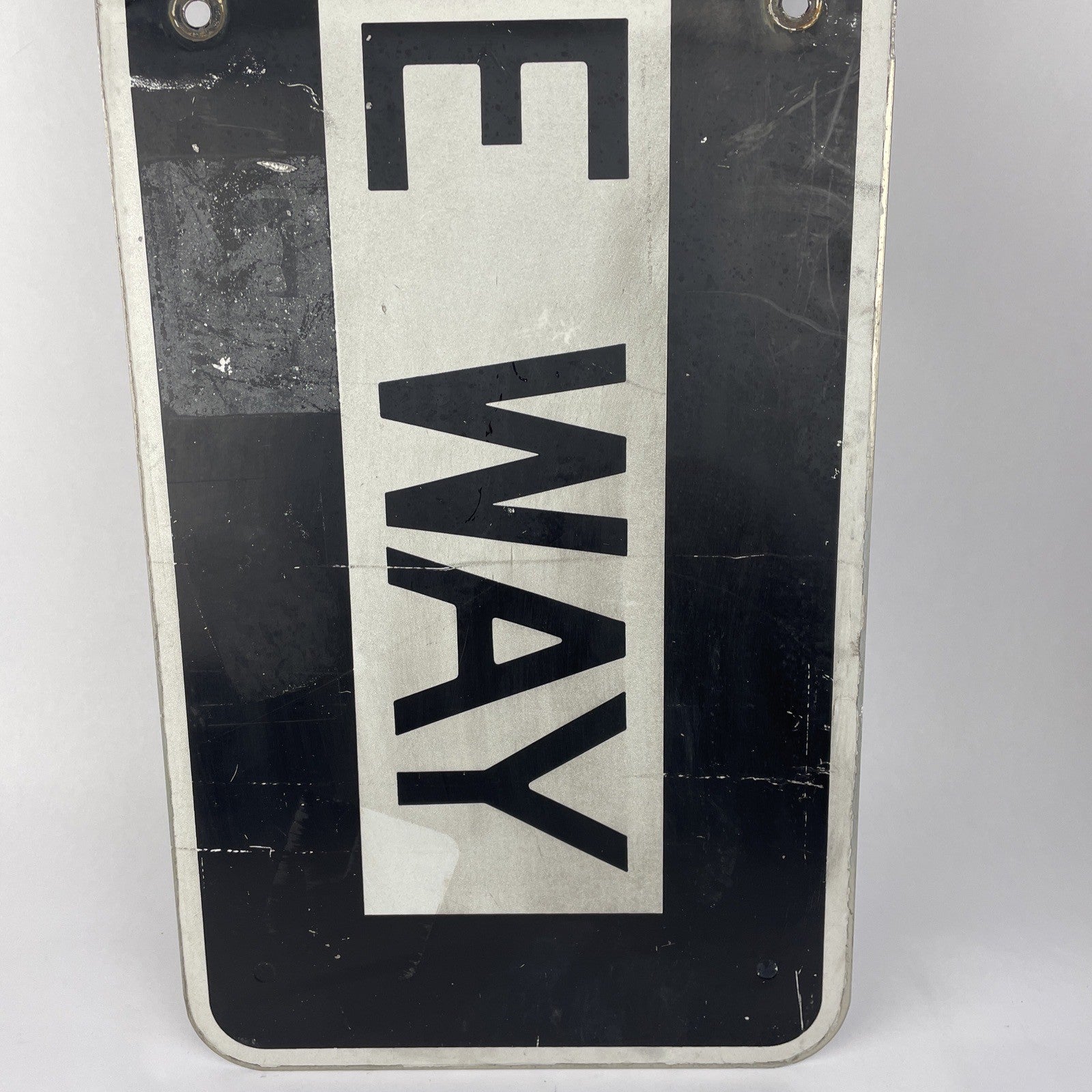 Authentic Road Street Traffic Metal Sign Authentic Retired One Way LEFT  12"x36"