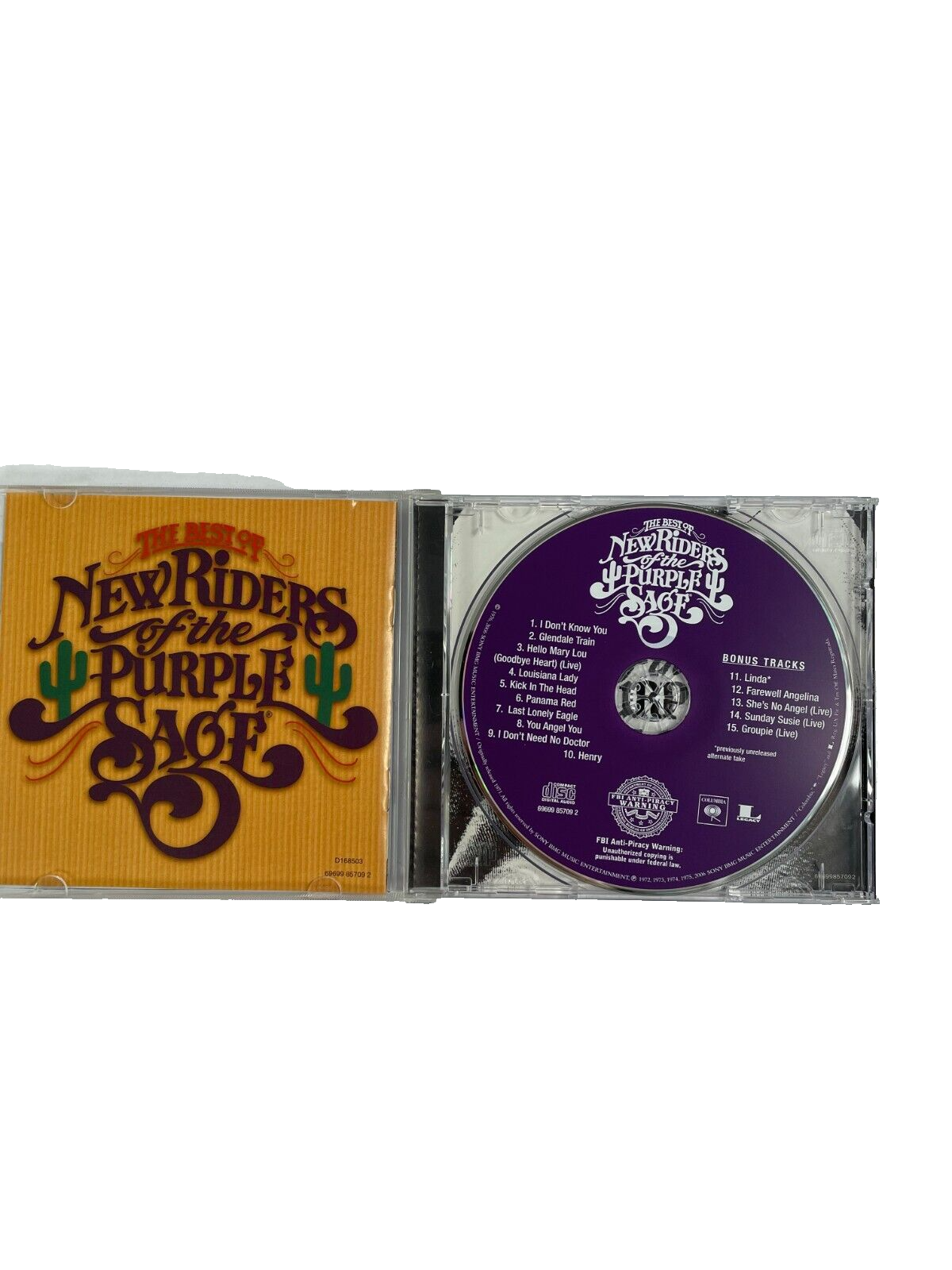The Best Of New Riders Of The Purple Sage I Dont Know You Glendale Train #M-N-O