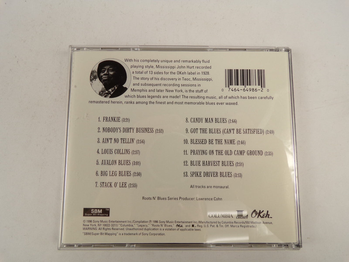 Mississippi John Hurt Avalon Blues Frankie Louis Collins Stack O'Lee CD#44