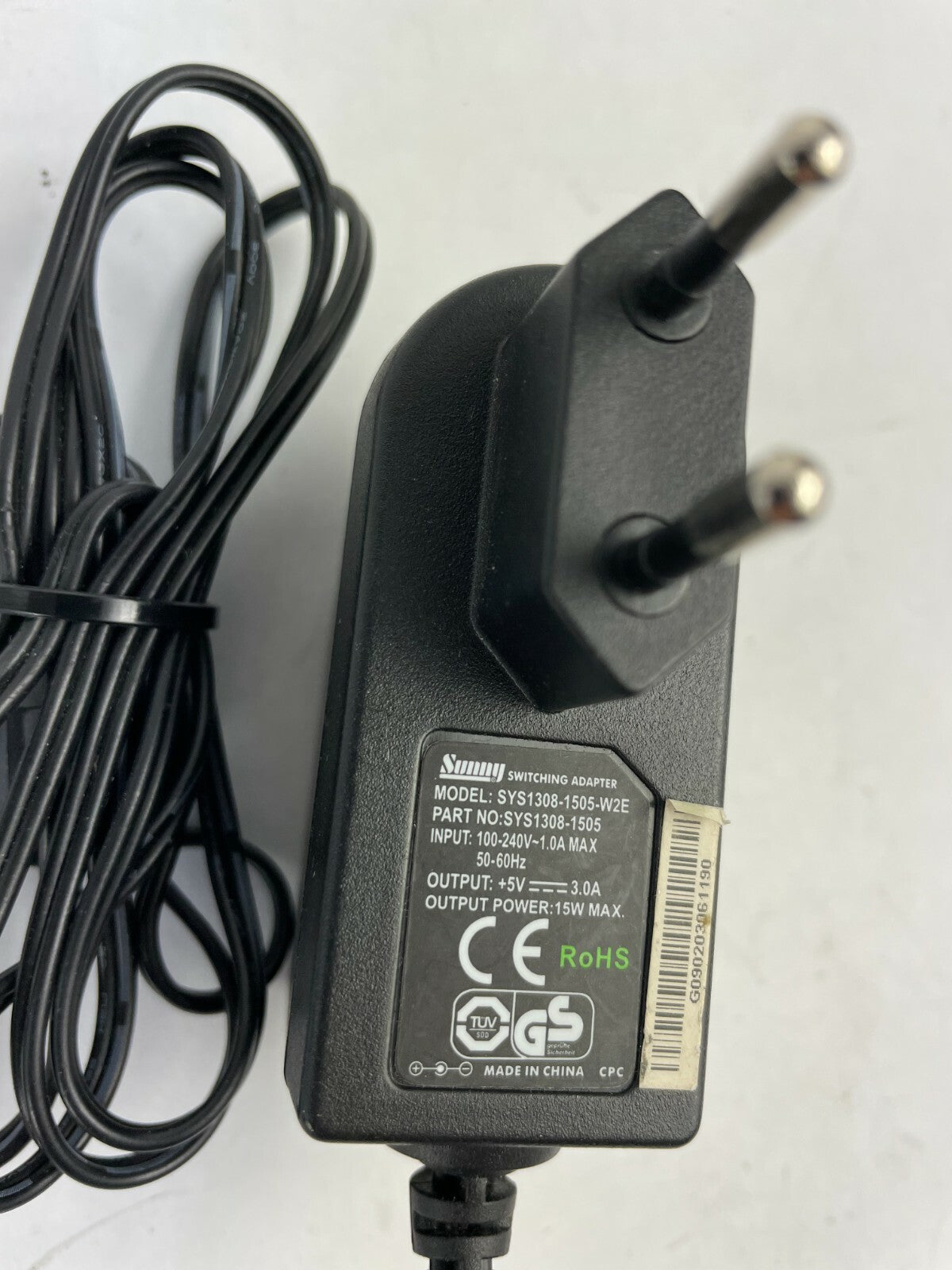 Genuine Sunny AcAdapter SYS1308-1505-W2E Output 5V 3.0A Power Supply Adapter A73