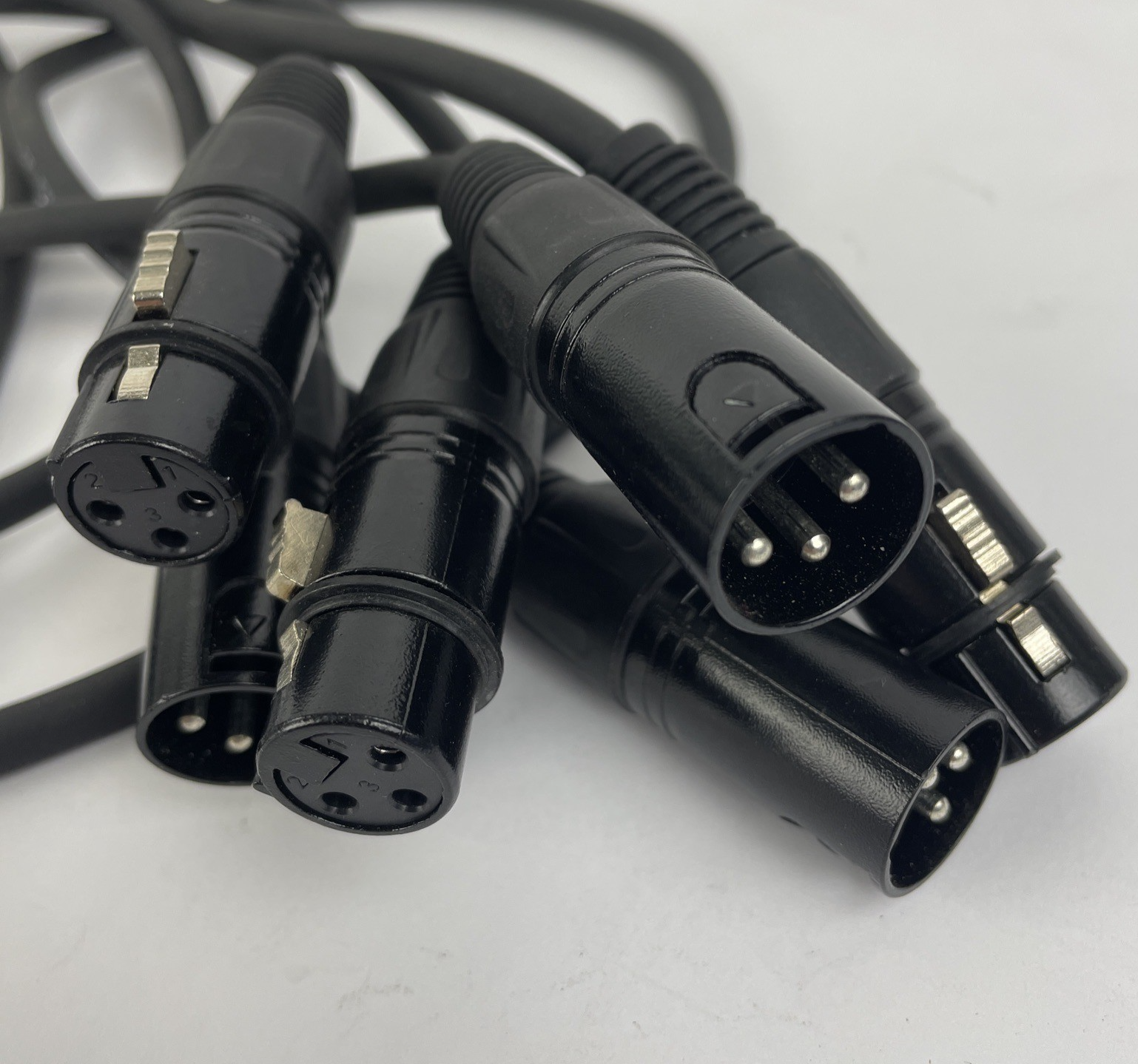 3 x XLR Male to Female Microphone Cable Balanced 3 Pin Connector Cord 41"
