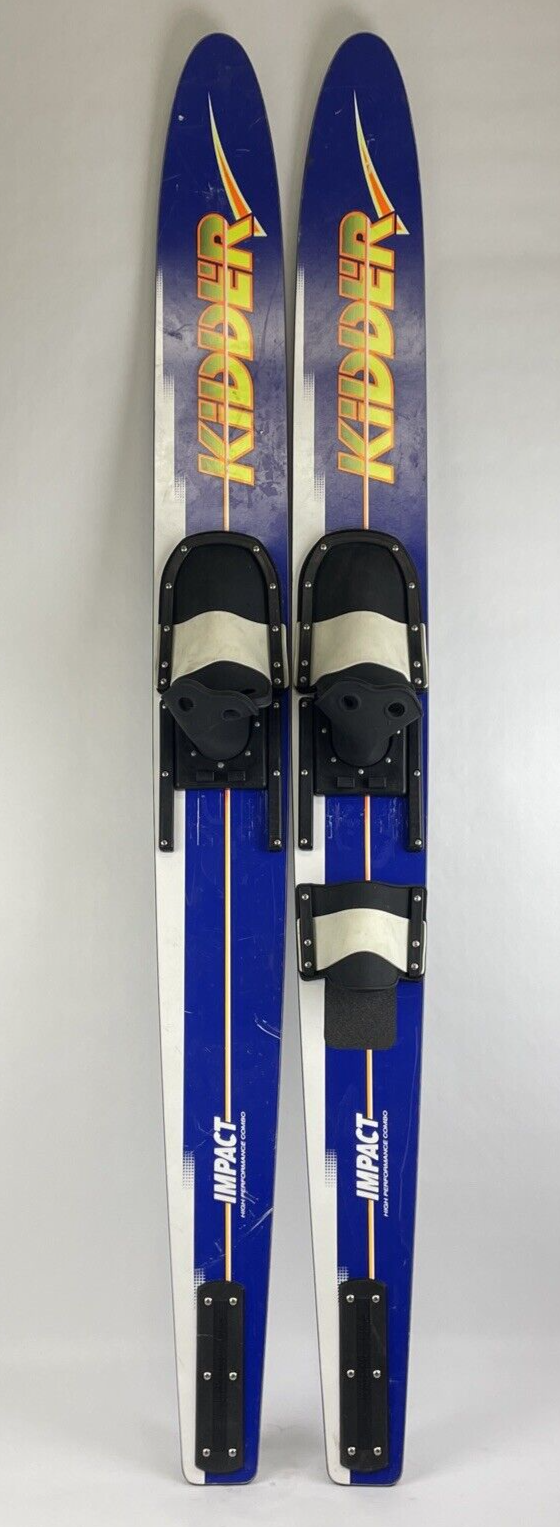 KIDDER Impact High Performance Combo Water Skis Slalom 67" Adjustable Bindings