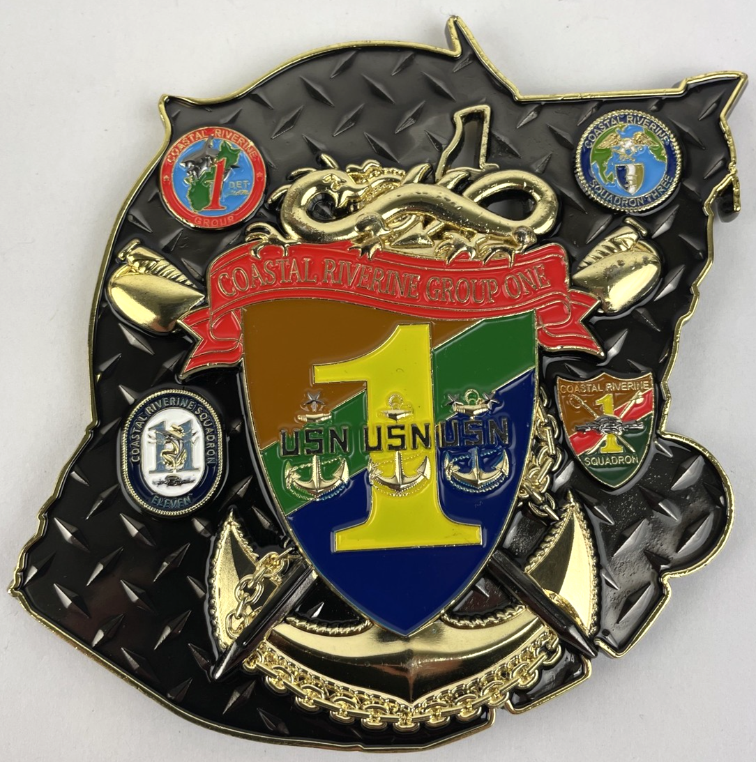 U.S Navy USN Coastal Riverine Group 1 CGR-1 Chief's Mess Military Challenge Coin