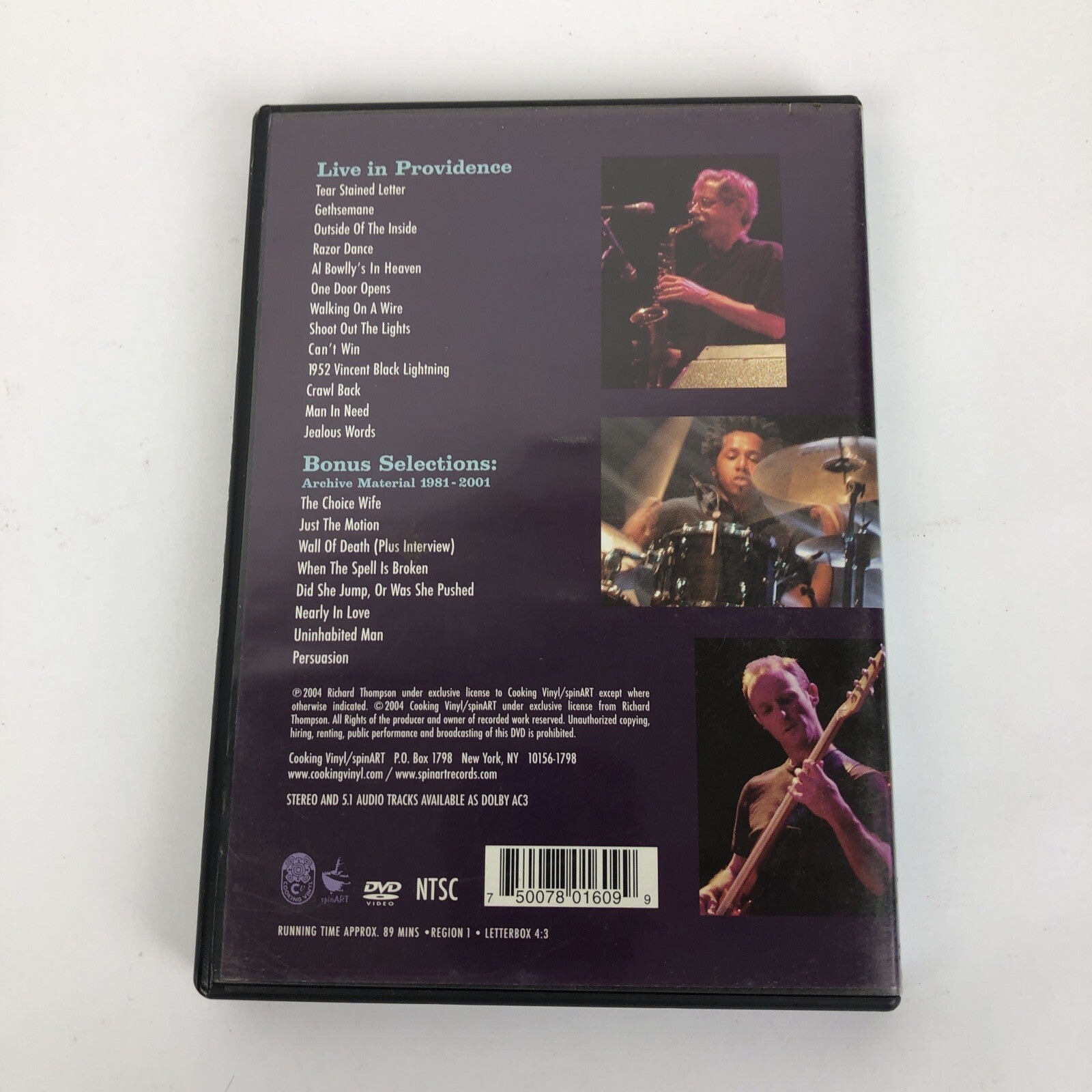 The Richard Thompson Band - Live in Providence [ DVD Video ] [2004] NTSC 89 min.