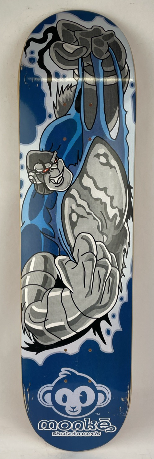 Vintage Monke Skateboards " Super Chimp " Skateboard Deck Vancouver Canada 8" eh