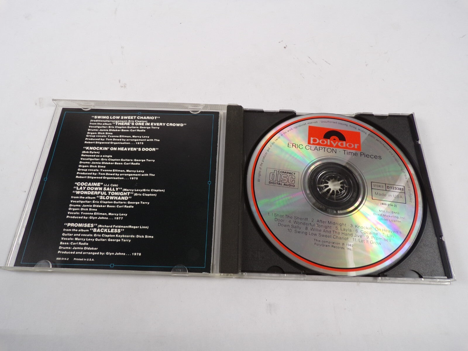 Time Pieces The Best Of Eric Clapton I Shot The Sherif After Midnight KnockCD#51