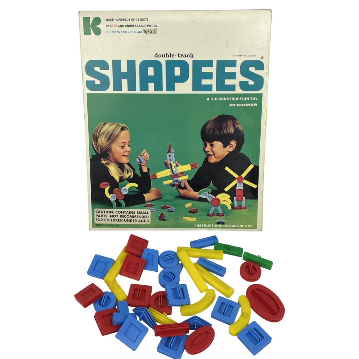 Konner Bros. Double Track SHAPEES 3-D Construction Toy - 35 pieces - Ages 3-5