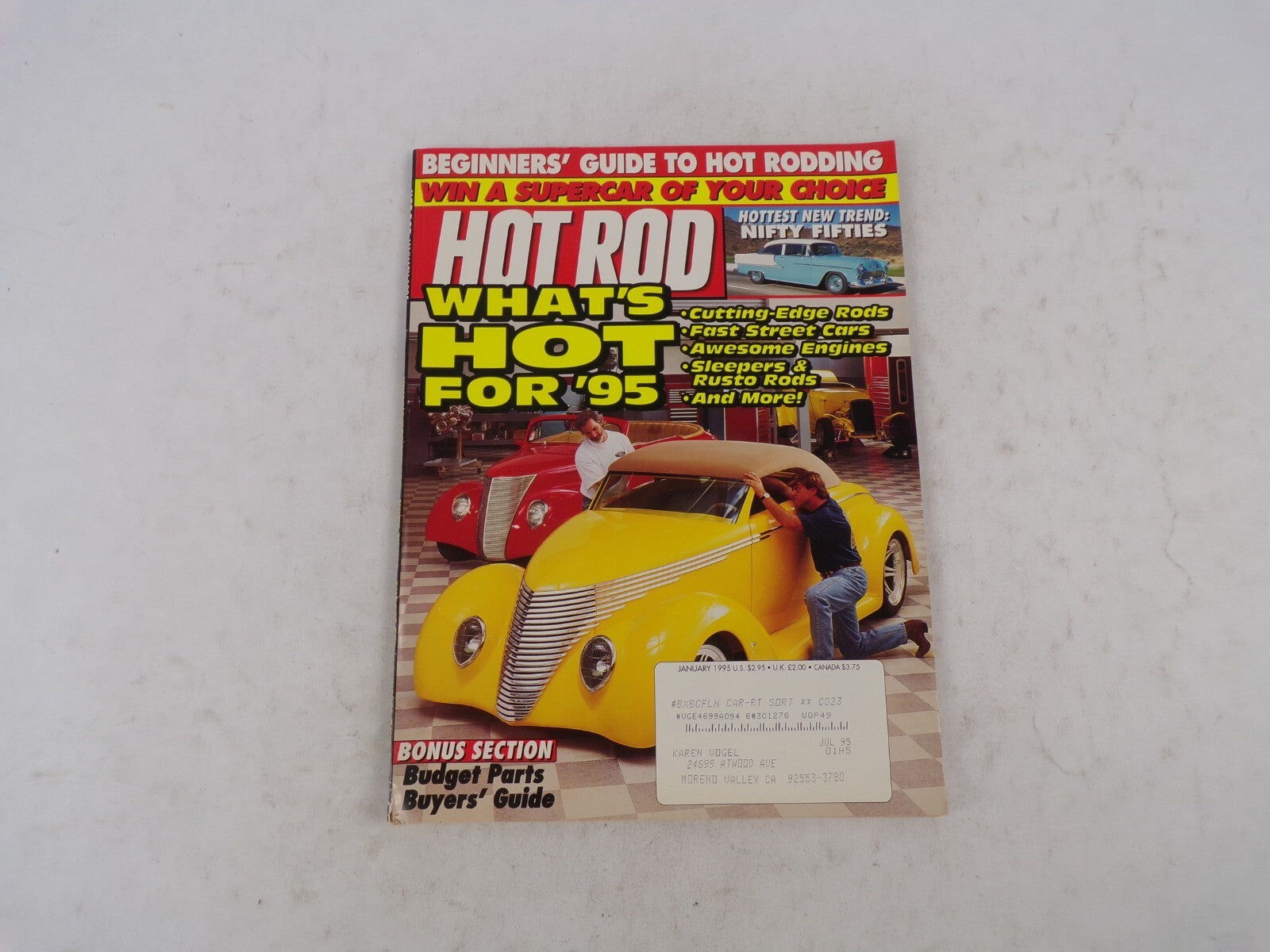 January 1995 Hot Rod What's Hot For '95 Win A Supercar Of Your Choice Hottest Ne