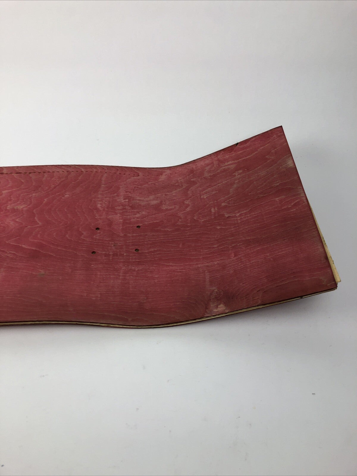 Skateboard Deck Blank Uncut 10" x 34" w 14.25 Wheelbase Pre Drilled Red Stain