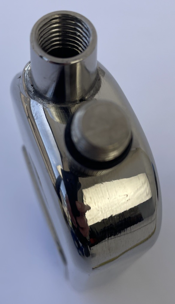 Vintage Cell Phone Hip Alcohol Whiskey Fuel Hidden Flask 4 oz Stainless Steel