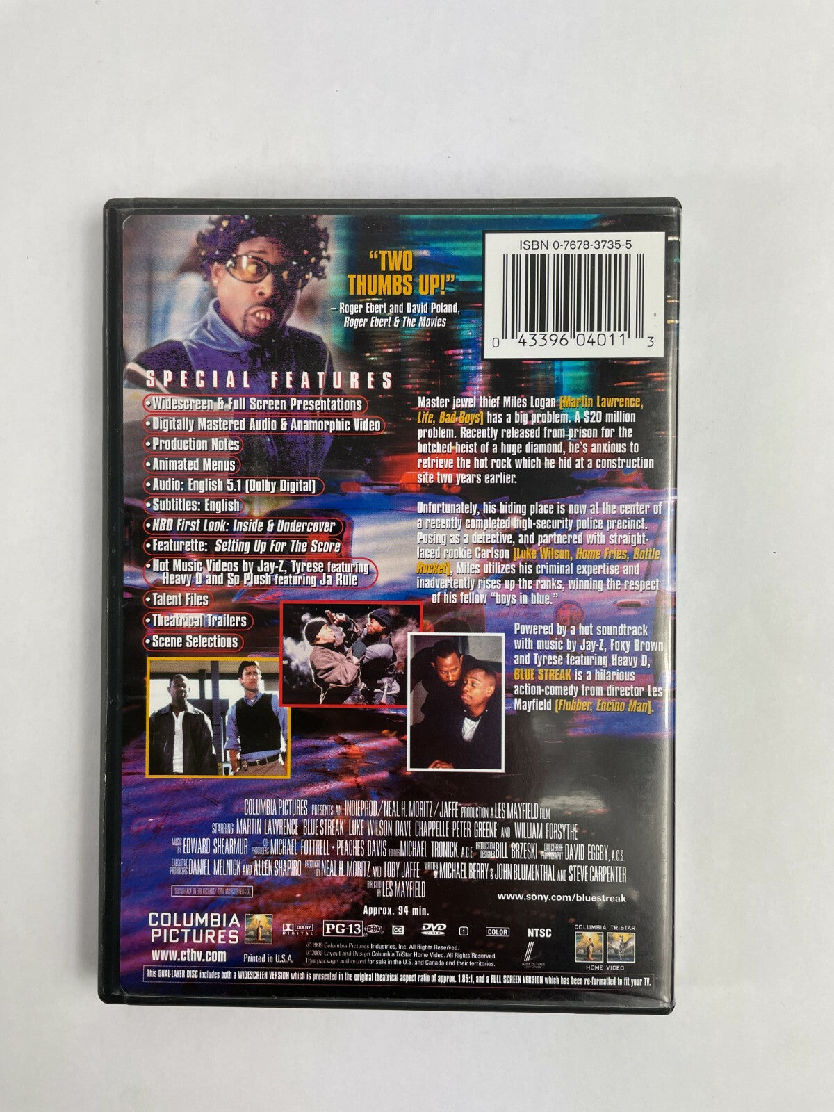Martin Lawrence " Blue Streak " DVD Special Edition Movie *VGC* Free Shipping