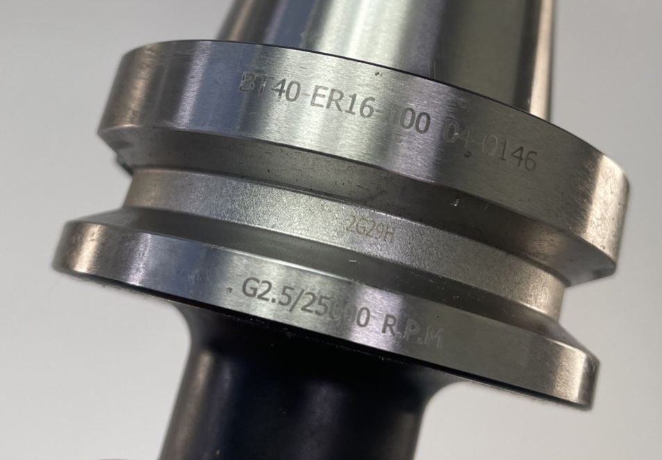 Haas BT40 ER16 Collet Chuck Tool Holder 100mm Gauge Length G2.5 25K RPM CNC OEM