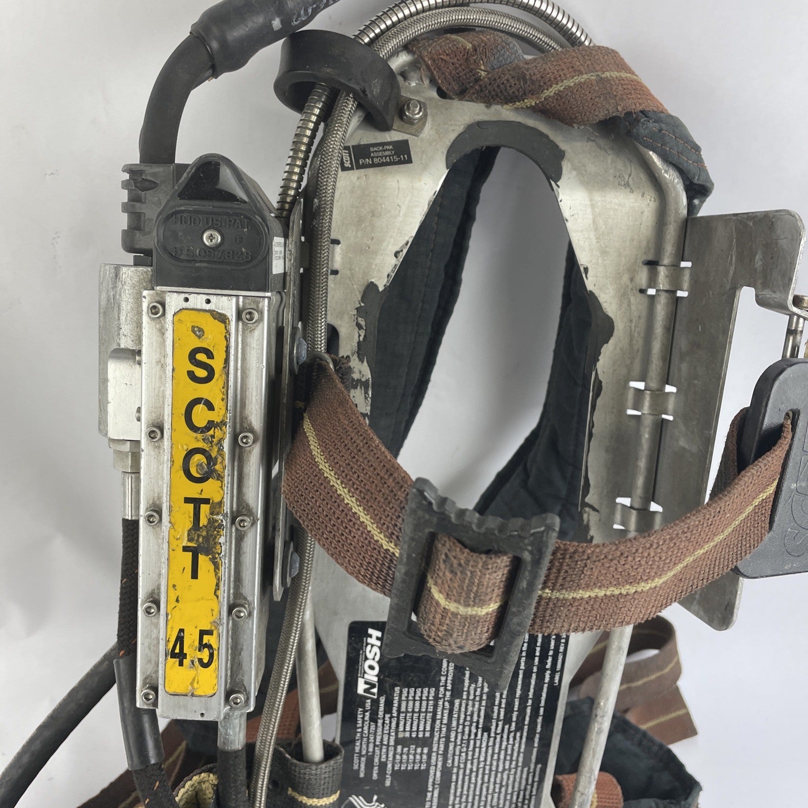 SCOTT SAFETY 4.5 4500 SCBA Air Pack Harness EZ-Flow Air Pak Plus with Sensor O