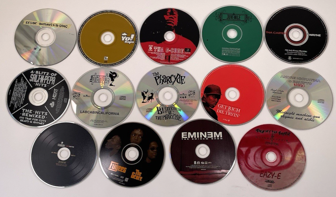 HIP-HOP / RAP CD COLLECTION LOT OF 14 CD(s) Andre Nickatena Eazy-E 50 Cent Jay Z