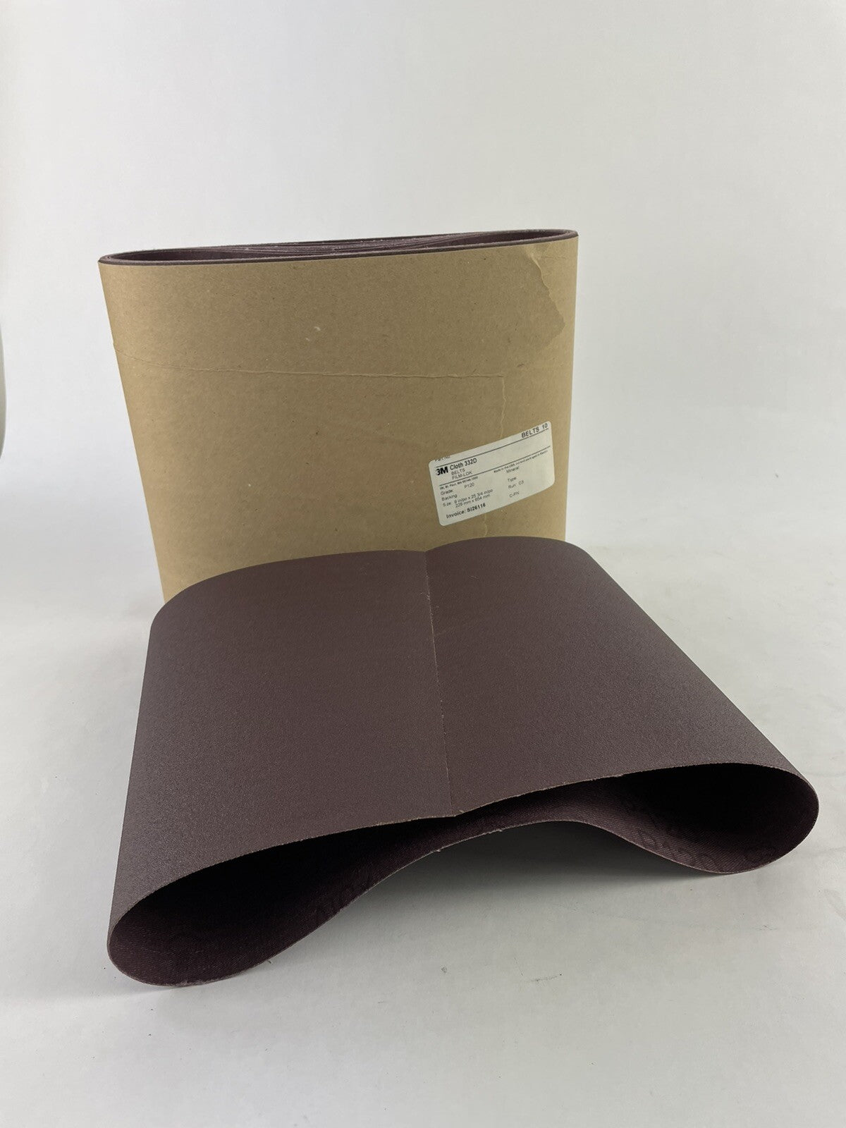 3M Cloth Belt film-LOK 332D sanding belt sleeve 120 grit  9" x 25 3/4” - 10 pack