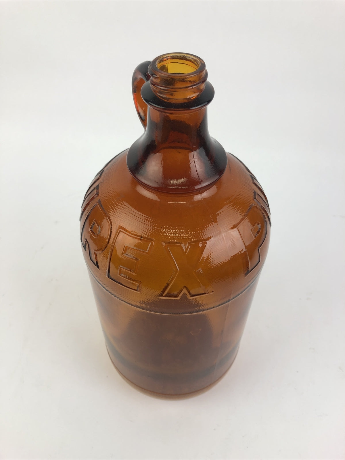 Vintage 1/2 Gallon Purex Amber Brown Bottle Duraglass Farmhouse Laundry Room