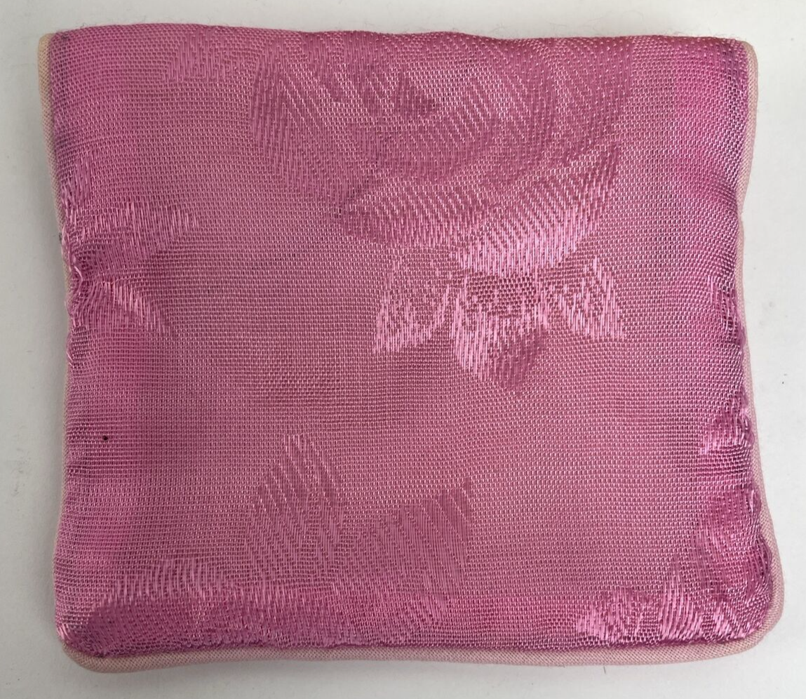 Chinese Silk Coin Purse And Silk Lipstick Holder with Mirror & Pouch VGC LOOK