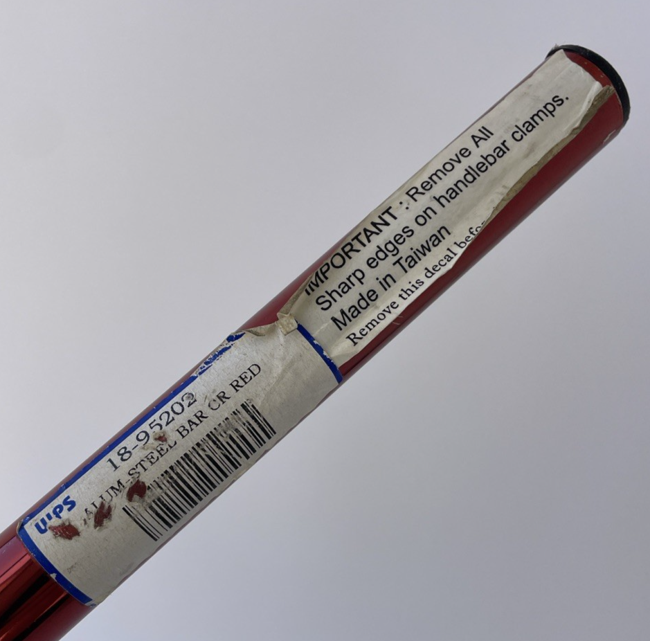 Emgo By WPS 7/8" Handlebar Low Buckhorn 18-95202 ALUM_STEEL BAR CL RED 31.5" NOS