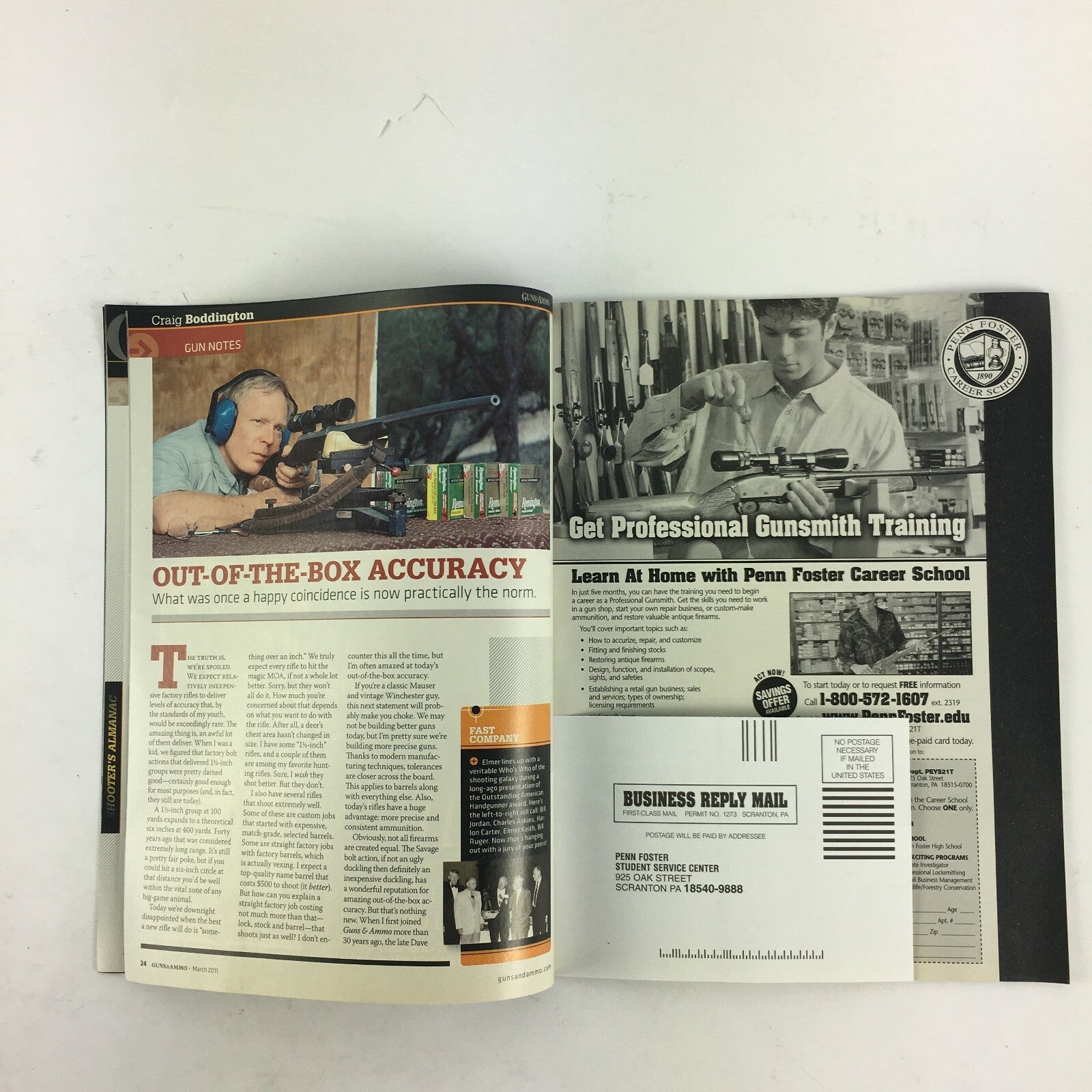 March 2011 Guns & Ammo Magazine Lee Navy Straight Pull Bigbore Lever Guns