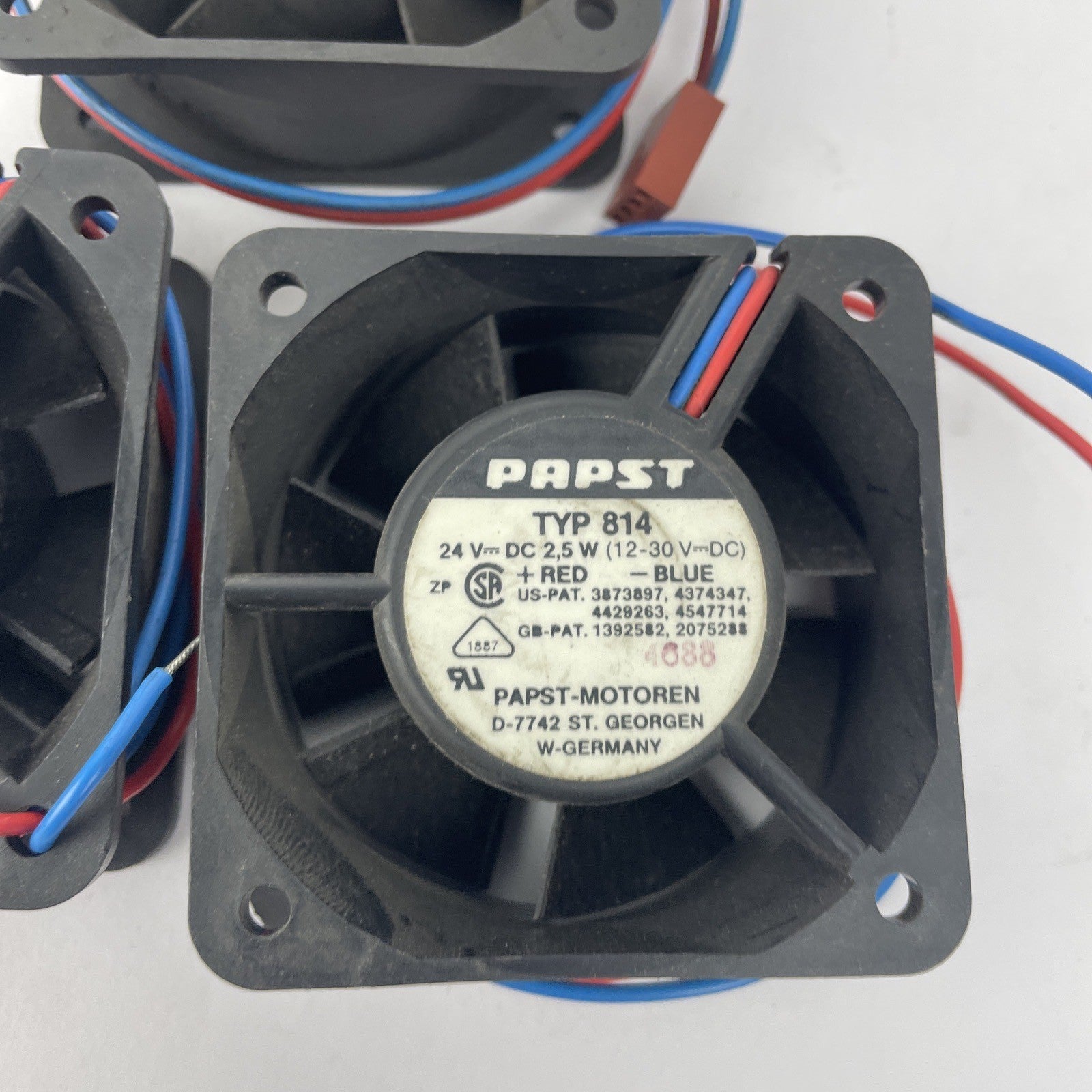 3 x NEW 60 mm² FANs ● Ball Bearing Quiet ● Runs on 12 to 30 VDC ** USA SELLER **