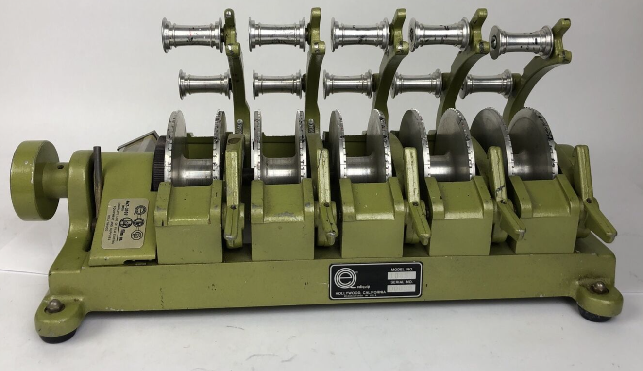 Ediquip # 1045 35mm 5 Gang J&R Film Co. Editing Synchronizer Vintage Hollywood