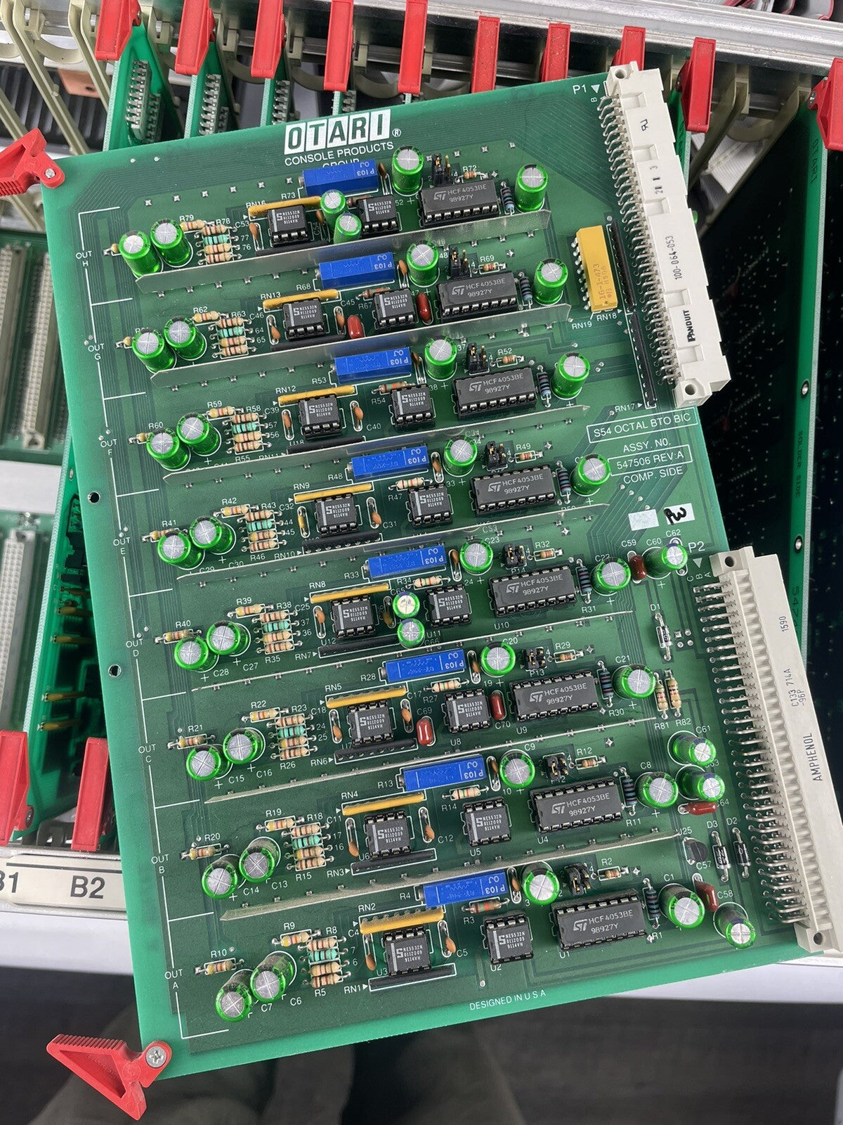 Lot of Otari Series 54 S54 – Circuit panel boards for console mixer
