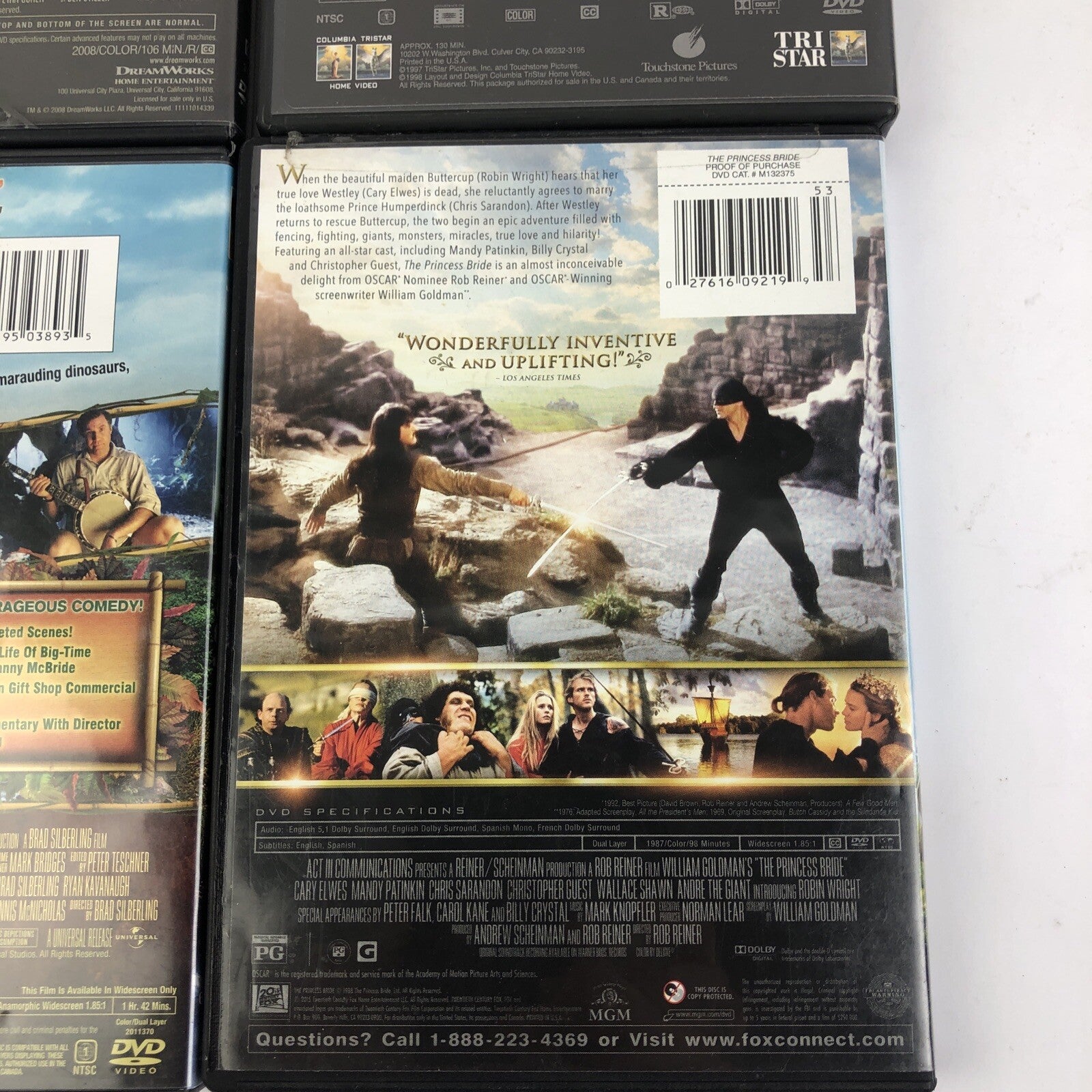 4 x Comedy DVD Lot - Starship Troopers, Princess Bride, Tropic Thunder + LOOK