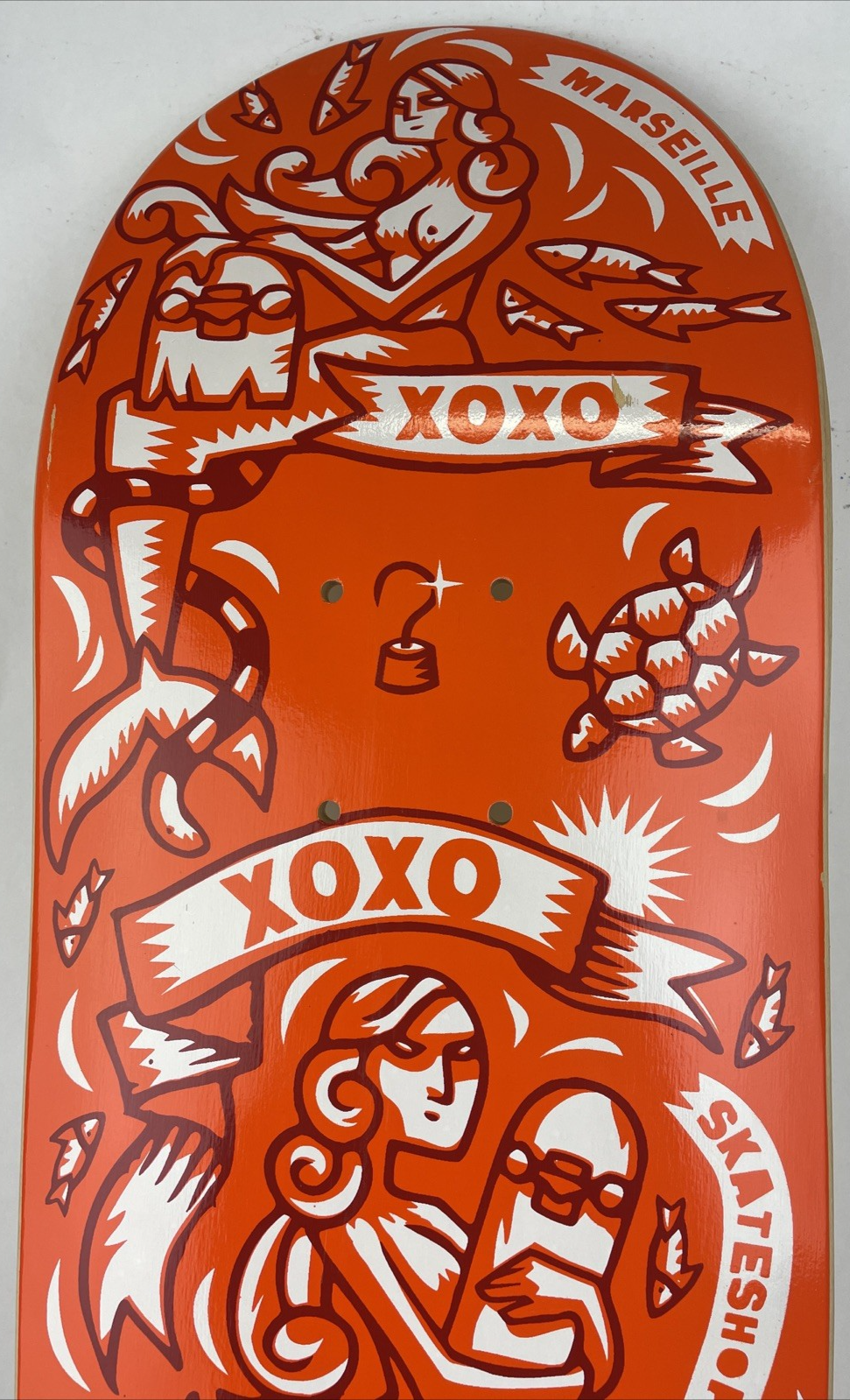 Vintage Woodchuck Laminates Circa 2001 XOXO Skateshop Skateboard Deck 7.6"