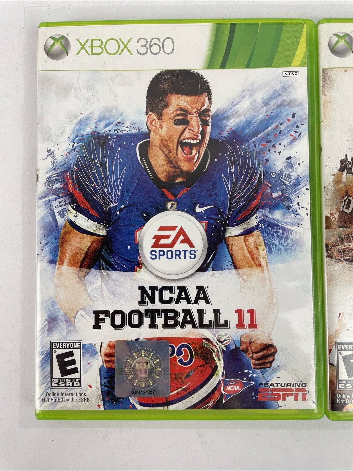 2 x XBOX 360 Madden NFL 12 ( Microsoft Xbox 360, 2011 ) NCAA Football 2011 Tebow