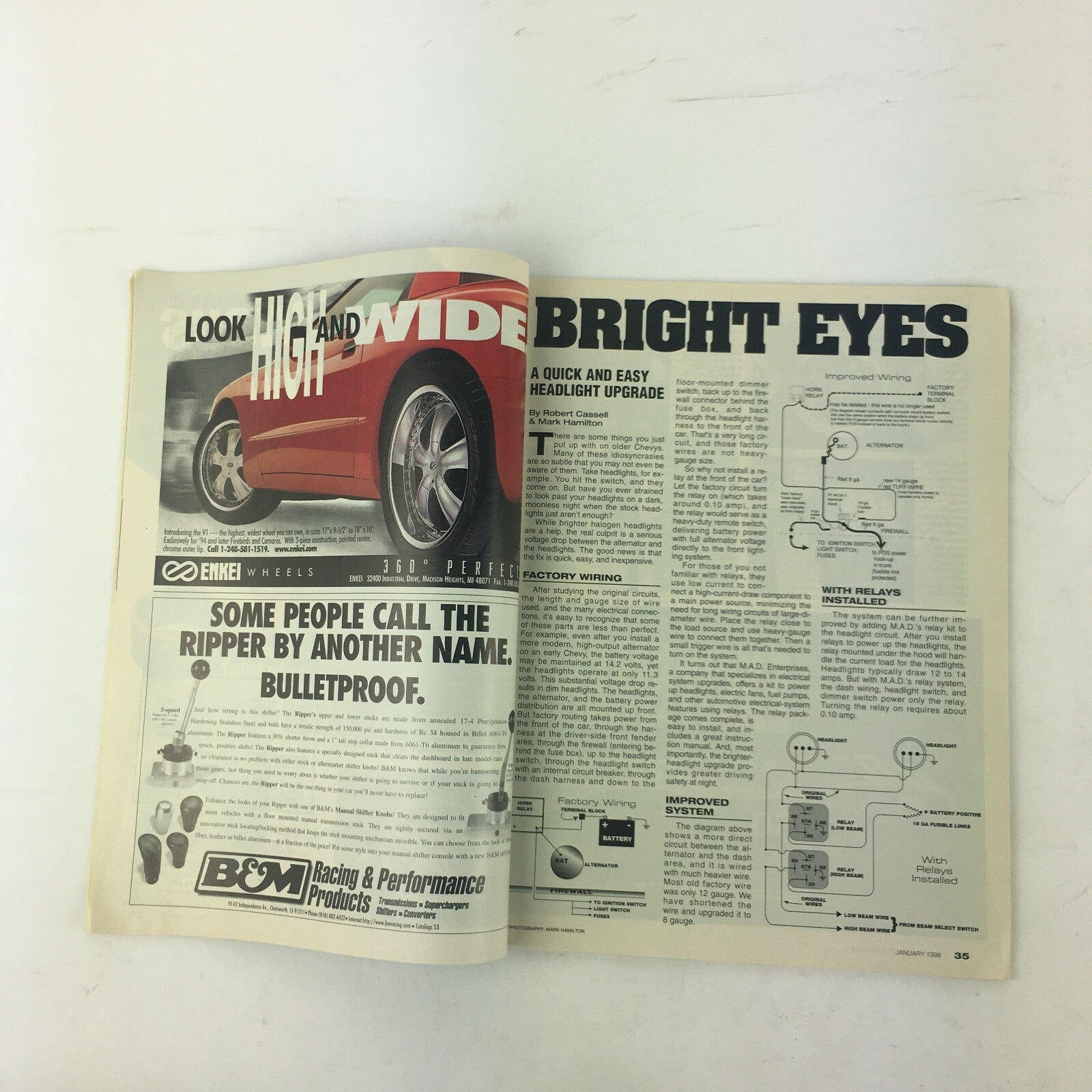 January 1998 Chevy High Performance Magazine Heavyweights Impala Mania Bolt-ons