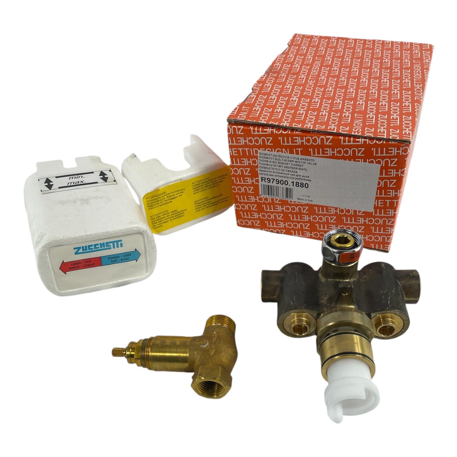 Zucchetti R97900 Thermostatic Built-In SWR. with STOP Faucet Rough In Valve
