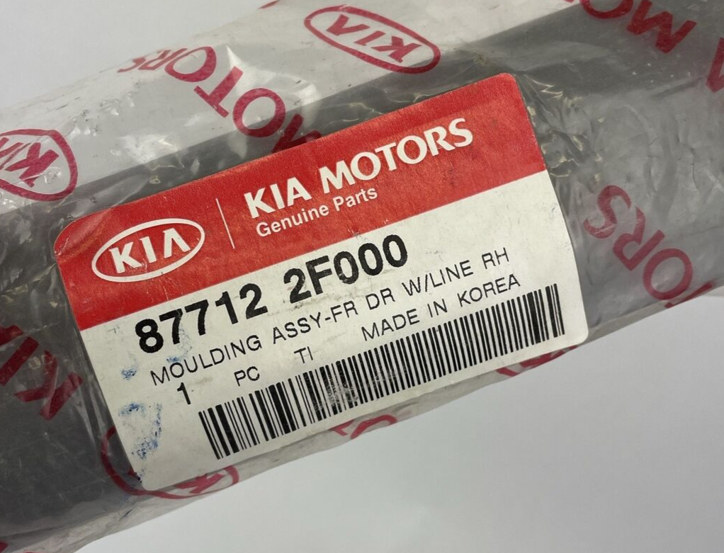 Kia Motors 877122 F000 MOULDING Assembly-Front Door 2003-2009 Grey Gray NOS