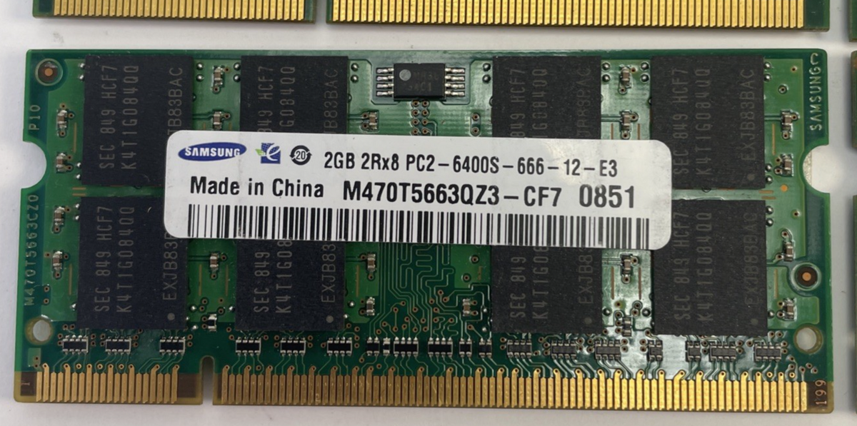 Assorted Hynix Samsung + RAM 15GB total Lot of 8 Units