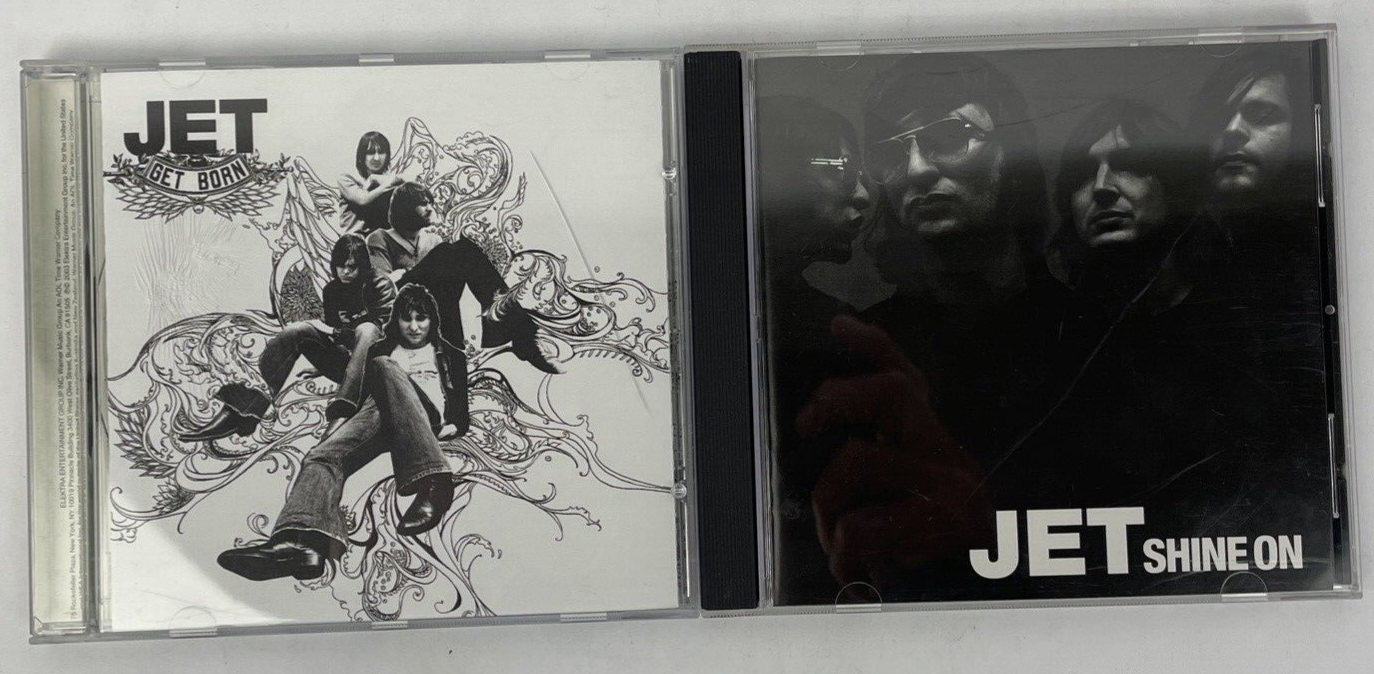 2 x " JET "  GET BORN (2003) & SHINE ON (2006 Atlantic) Digital Audio CD Lot -JK