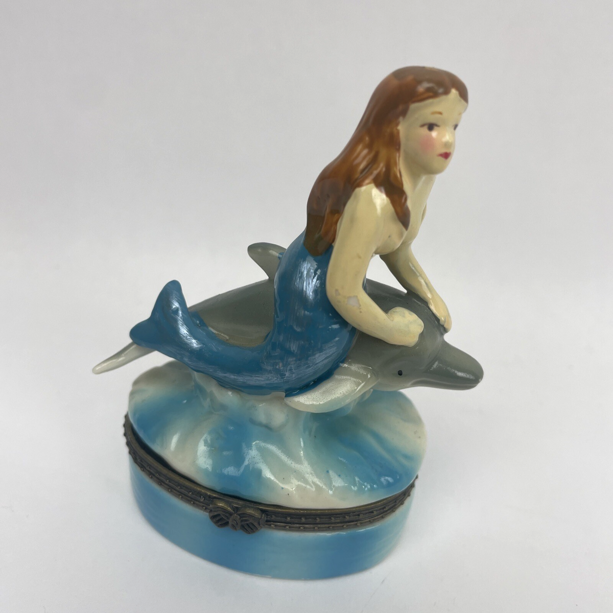 8 x Vintage Trinket Boxes Ceramic Christmas Beach Woody Mother Goose Mermaid