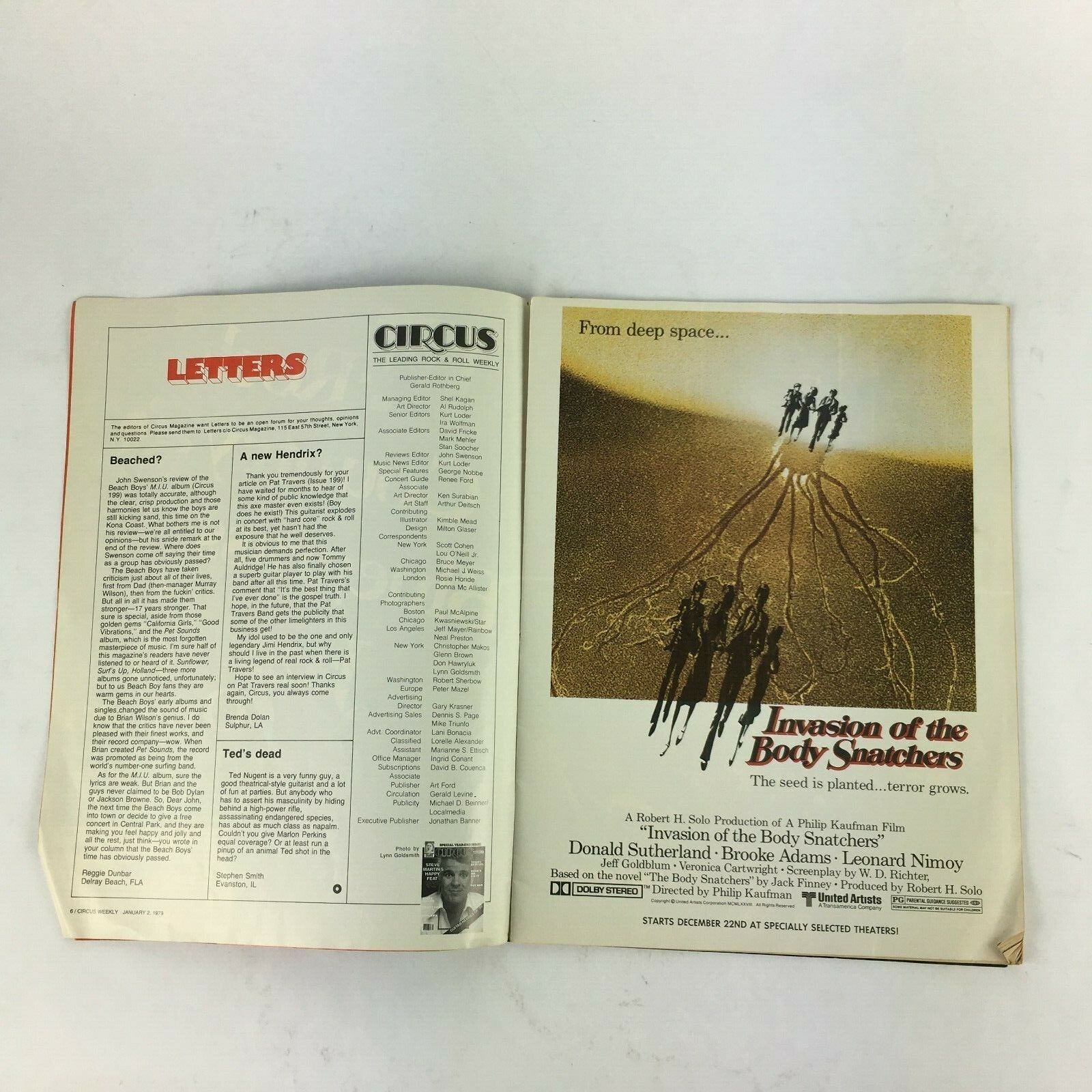 January 2,1979 Circus Magazine Steve Martin's Happy Feat Year's Best Lps Pot War