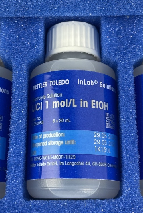 OEM Mettler Toledo LiCl 1M/EtOH Electrolyte 6X30mL - 51350088