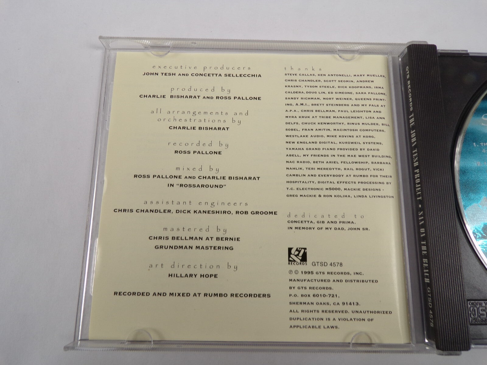 The John Tesh Project Sax on the Beach CD smooth jazz instrumental music