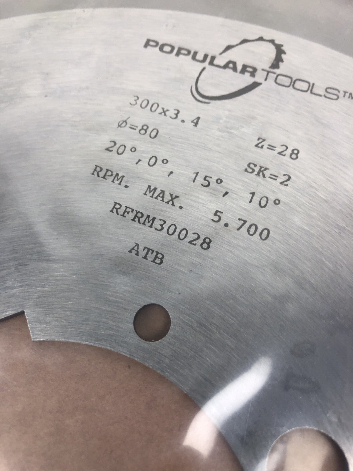 Popular Tools ATB 300m 3.4mm 28 Teeth 80mm RFRM30028 Carbide Tip Saw Blade -LOOK