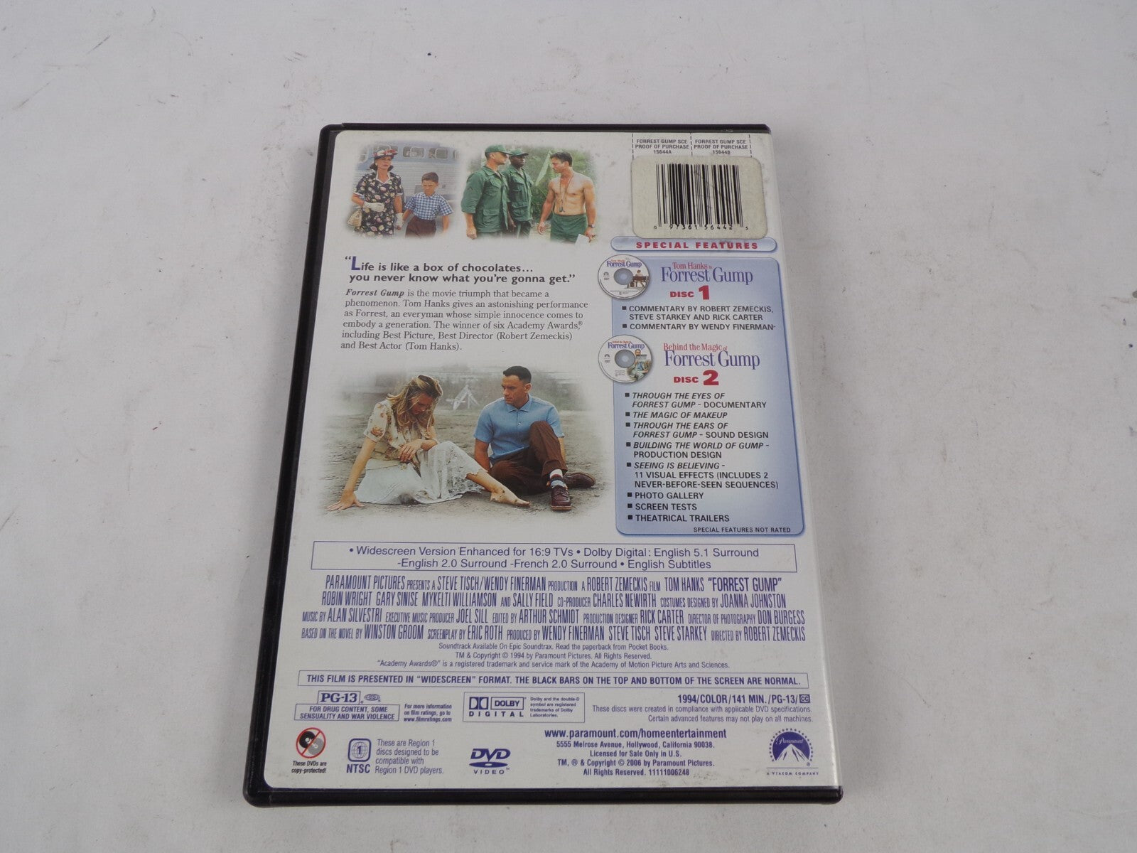 Tom Hanks is Forrest Gump Winner Of 6 "Life A Box Of Choclates You DVD Movies