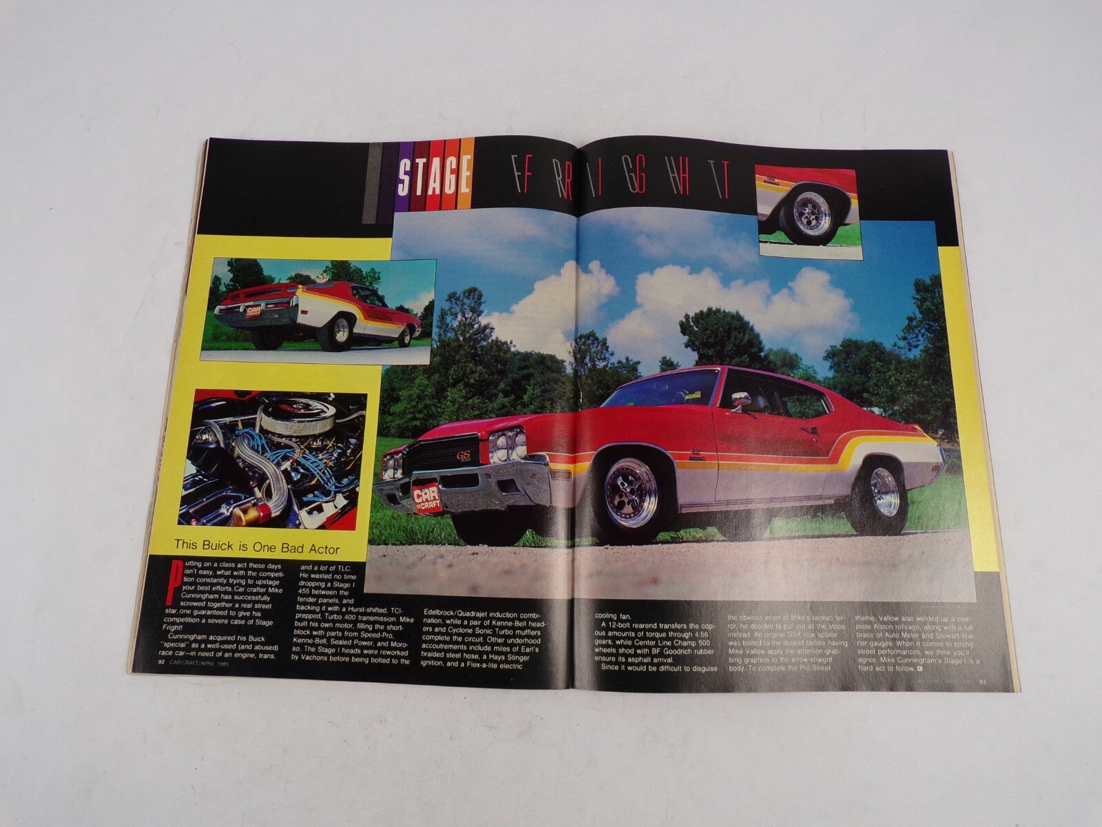 April 1985 Car Craft Emissions Legal! Blown 9-Sec. Street 'Cuda Back Yard Bolt-O